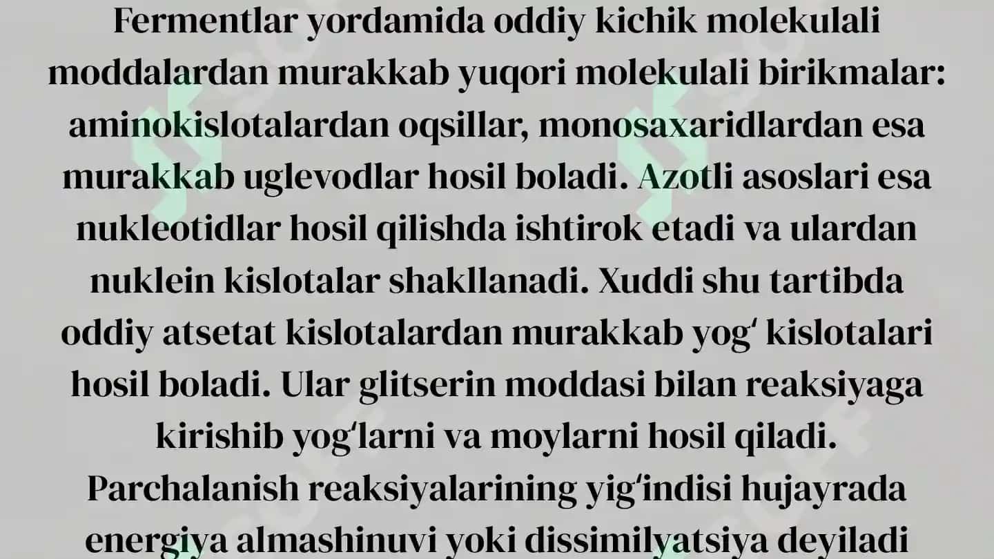Biologik oksidlanish 4
