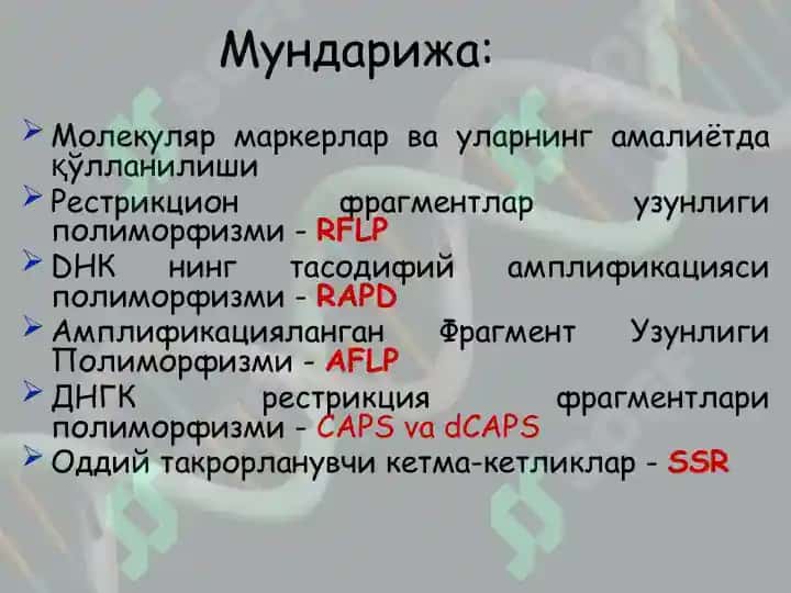 Molekulyar markerlar 2