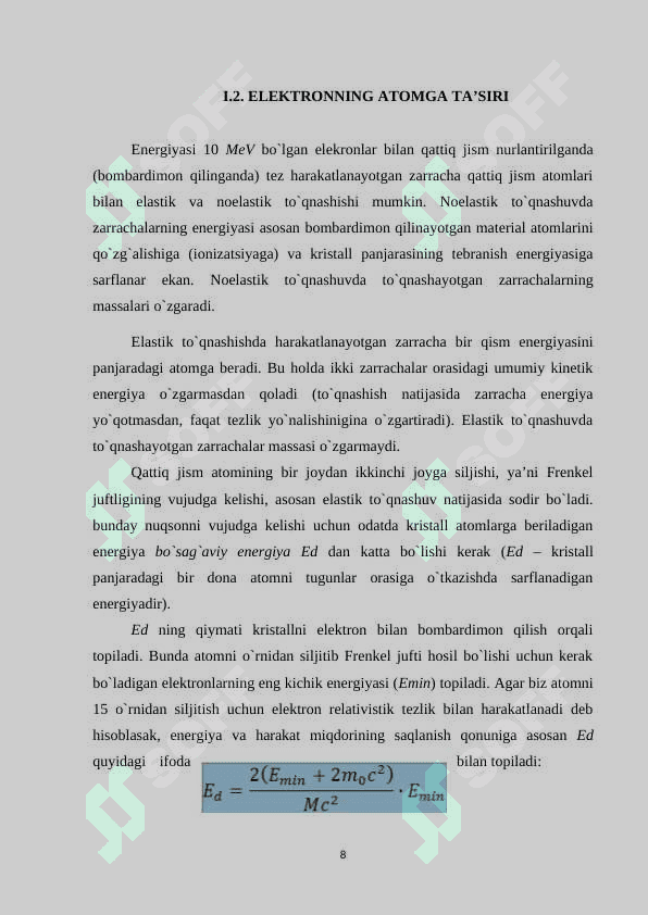 ELEKTRONLARNING RADIATSION TORMOZLANISHI 8