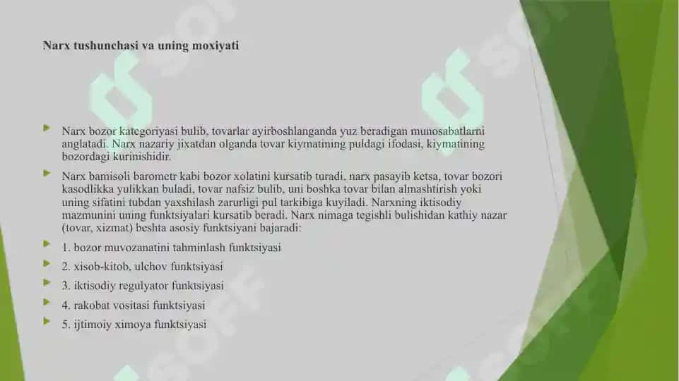 Marketing tizimida narx 3