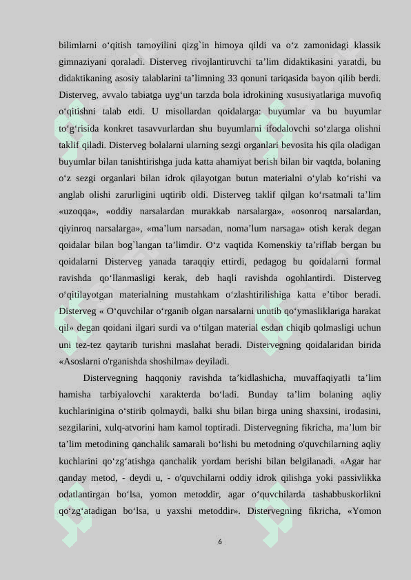 USHINSKIYNING HAYOT YO`LI VA PEDAGOGIK G`OYALARI 6