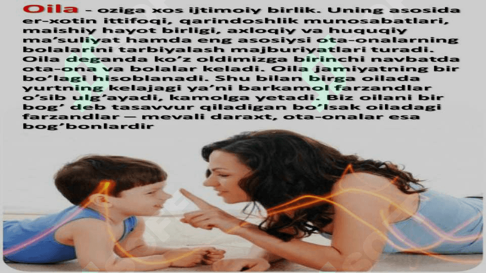 OILADA BOLAGA RUHIY VA JISMONIY TAYZIQ –XULQI OG`ISHISHNING OMILI SIFATIDA 2