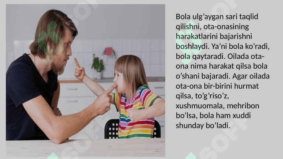 OILADA BOLAGA RUHIY VA JISMONIY TAYZIQ –XULQI OG`ISHISHNING OMILI SIFATIDA 4