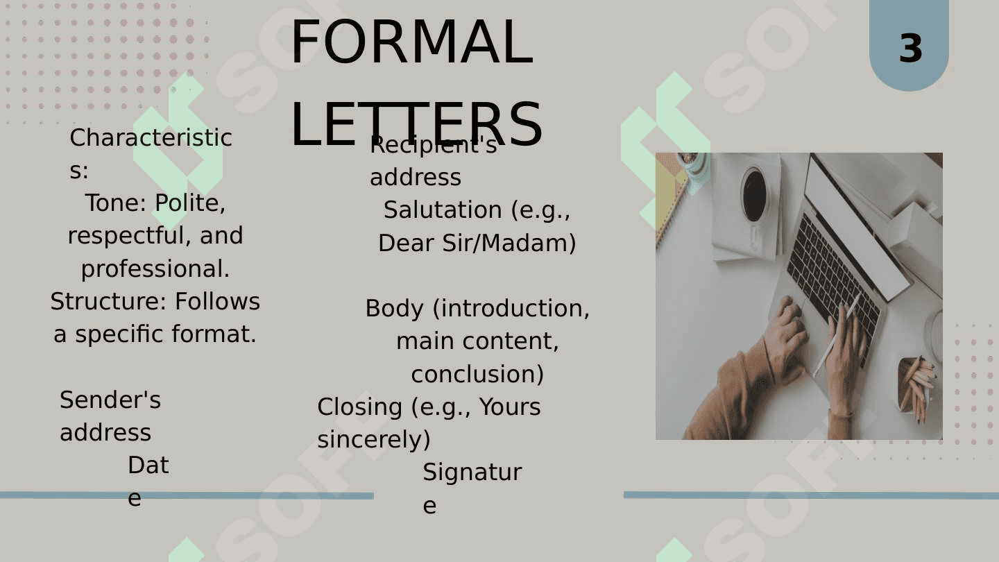 Types of letter: formal and informal 4