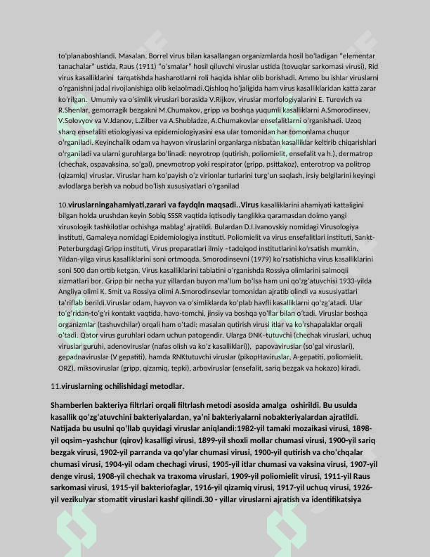 Mikrobiologiya va virusologiya oraliq savollari javobi bilan 4