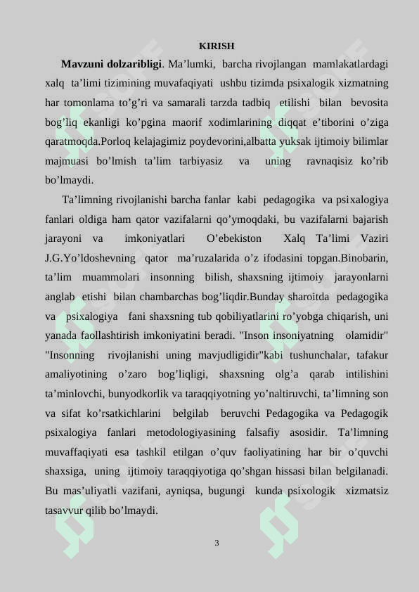 Umumta’lim maktablarida psiхologik хizmat tadbiq	 etilishining natijalari 2