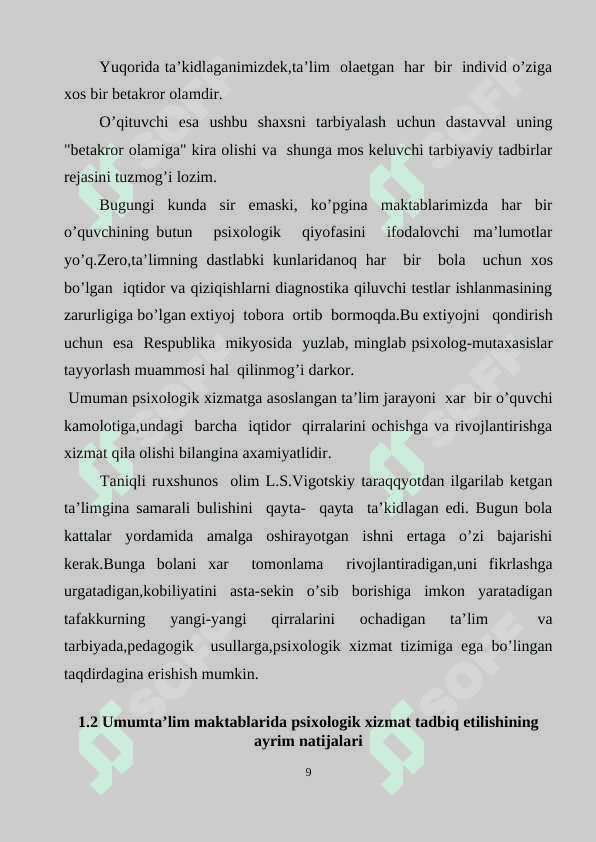 Umumta’lim maktablarida psiхologik хizmat tadbiq	 etilishining natijalari 8