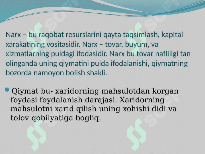 narx siyosatini boshqarish 4