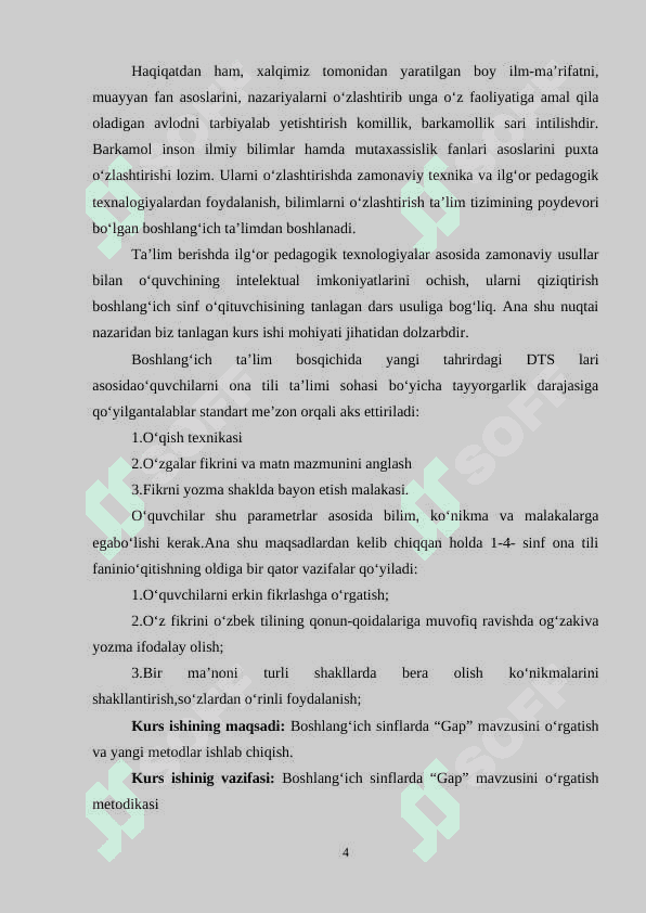 Gap ustida ishlash 4