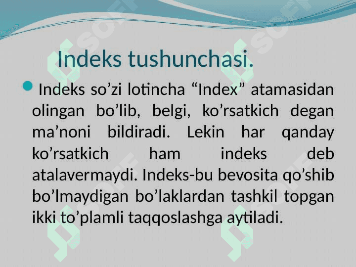 IQTISODIY INDEKSLAR 2