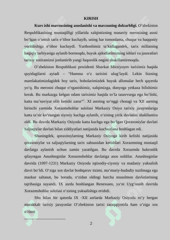 XORAZMSHOHLAR DAVLATINING TASHKIL TOPISHI. 2