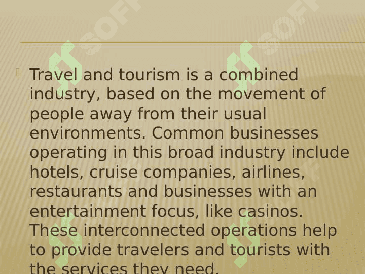 Calculation of tourism 2