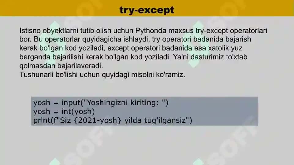 PYTHONDA SINTAKSIS XATOLIKLAR 3