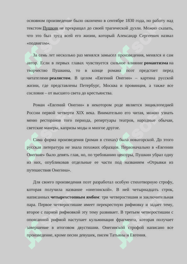 Анализ произведения Пушкина "Евгений Онегин" 4