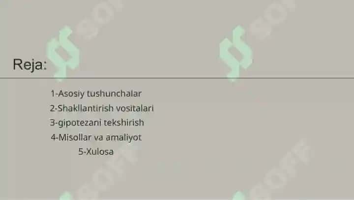 Gipotezani shakllantirish 2