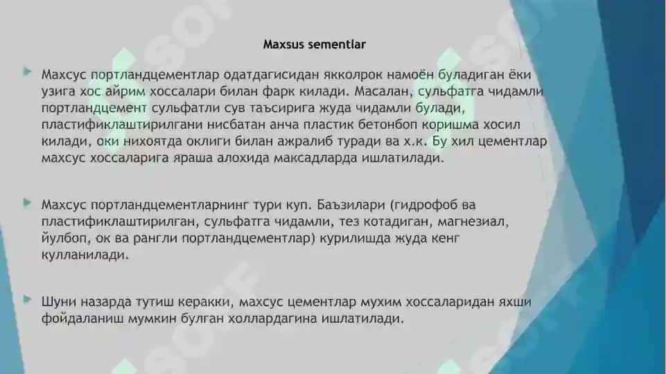 Maxsus Sementlar 3