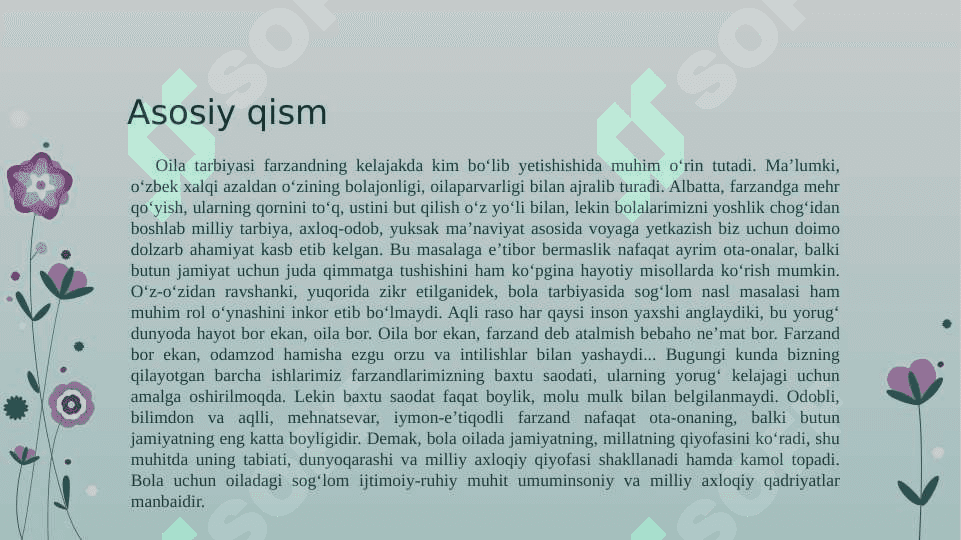 Oila tarbiyasi asoslari 6