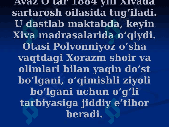 6-sinf adabiyot Avaz O'tar hayoti va ijodi 2