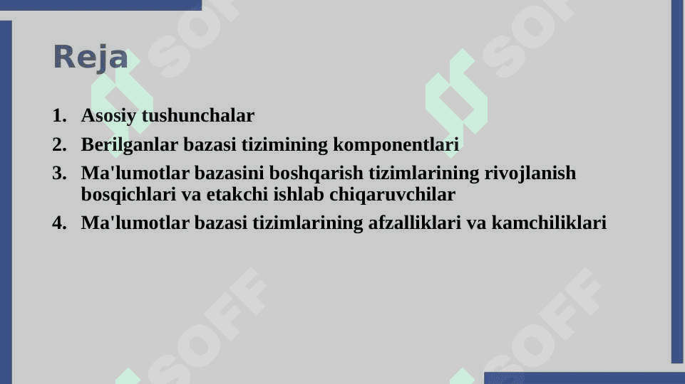 BERILGANLAR BAZASINING NAZARIY ASOSLARI 4