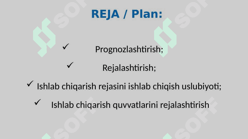 prognozlash va rejalashtirish 2