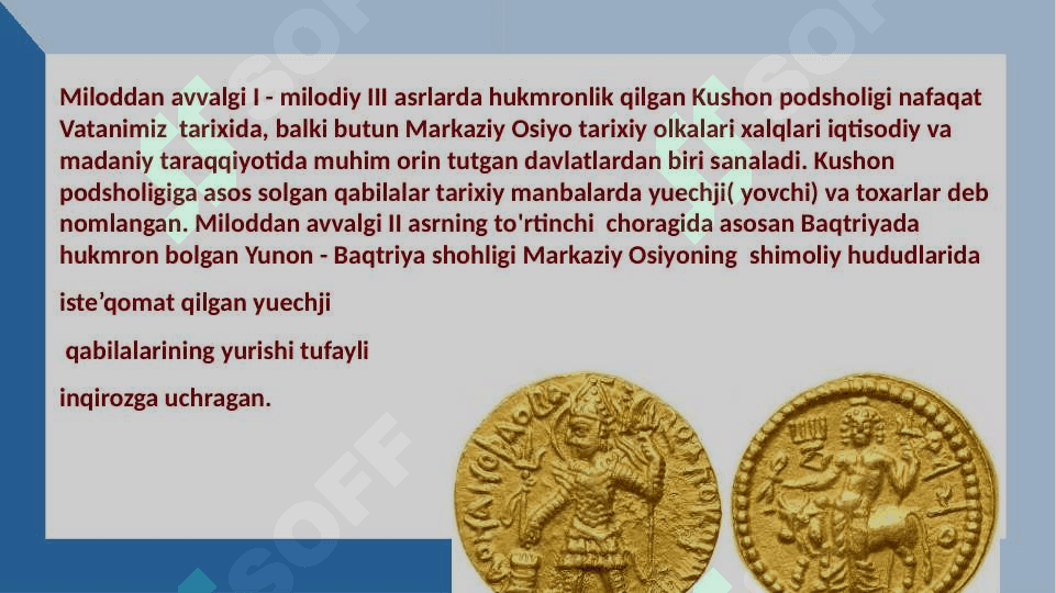 Kushon davlati boshqaruvi an'analari. Kushonlar davrida madaniyat 7