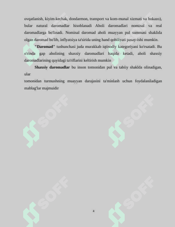 aholi daromadlari va uning - kurs ishi 4