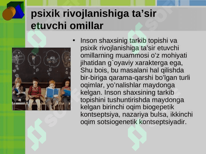 : INSON KAMOLOTINING PERSOGENETIK NAZARIYALARI. 5