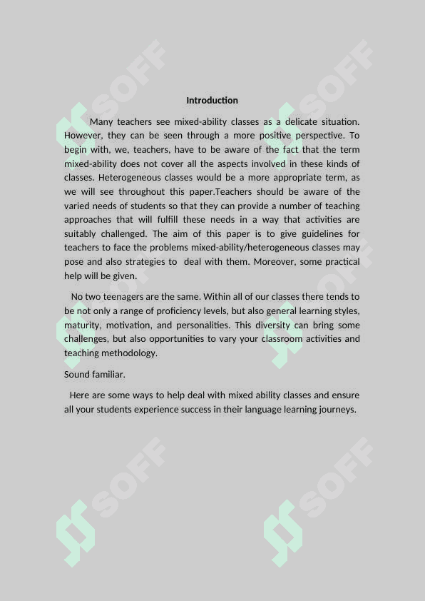 Strategies for teaching mixed ability classes 2