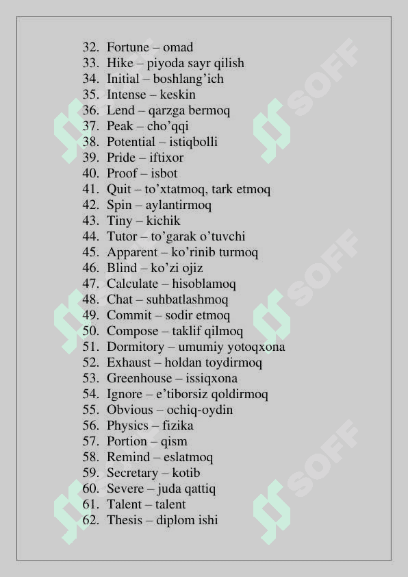 Eng kerakli so'zlar ingliz tilida5 2