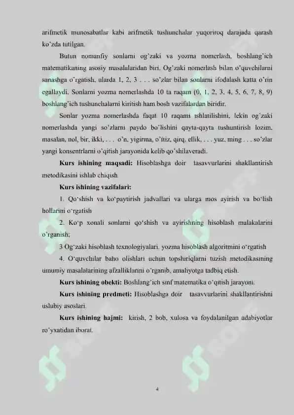 O‘quvchilarning og‘zaki va yozma hisoblash malakalarini shakllantirish 4