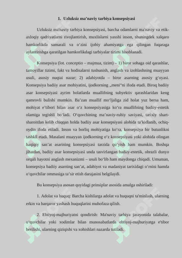 O‘zbekiston Respublikasida uzluksiz ma’naviy tarbiyani amalga oshirishning me’yoriy-huquqiy hujjatlari 6