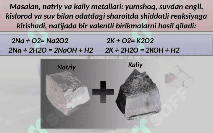 KIMYOVIY ELEMENTLARNING TABIY OILALARI. 4