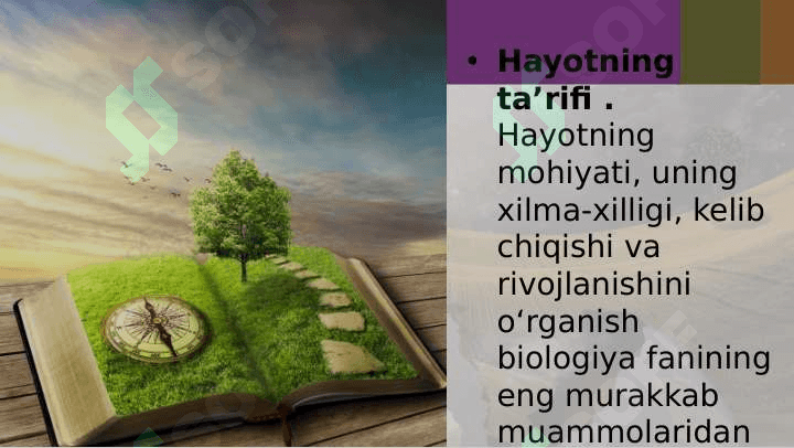 YERDA HAYOTNING PAYDO BO'LISHI HAQIDA NAZARIYALAR. 2