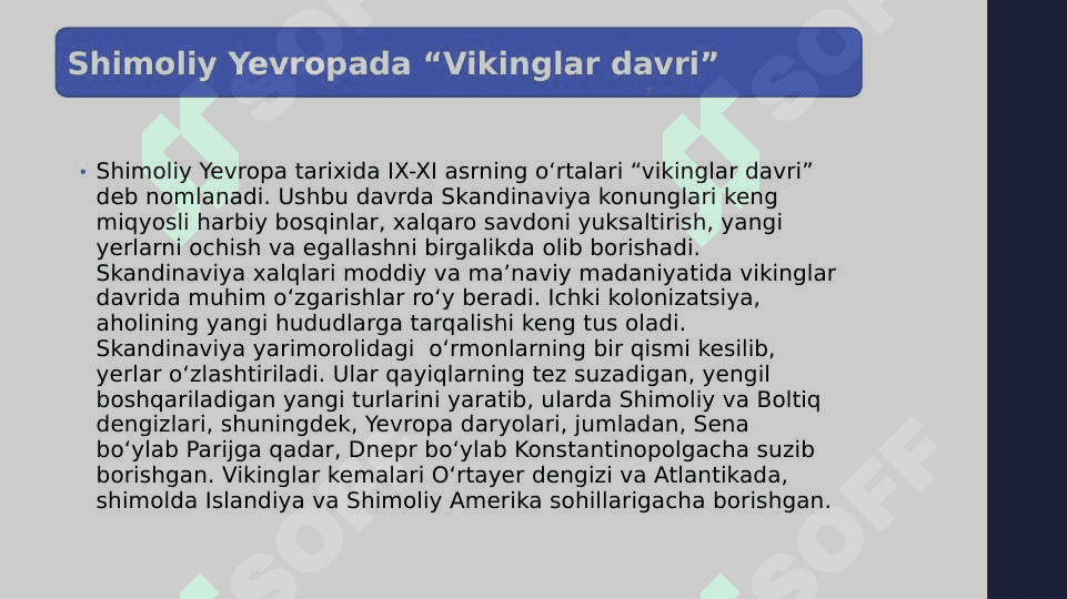 IX-XI asrlarda Shimoliy Yevropa 3