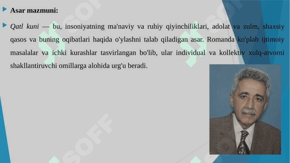 Yusuf Samad o'g'lining "Qatl kuni" romani tahlili 3
