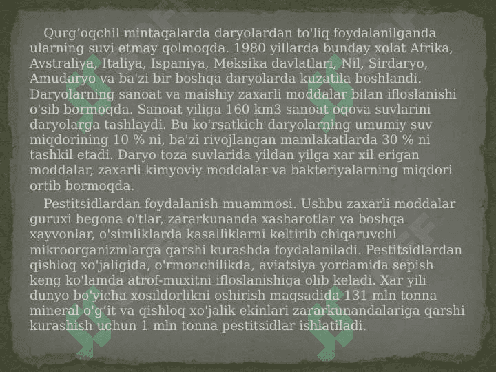 Ekologik muammolar 7