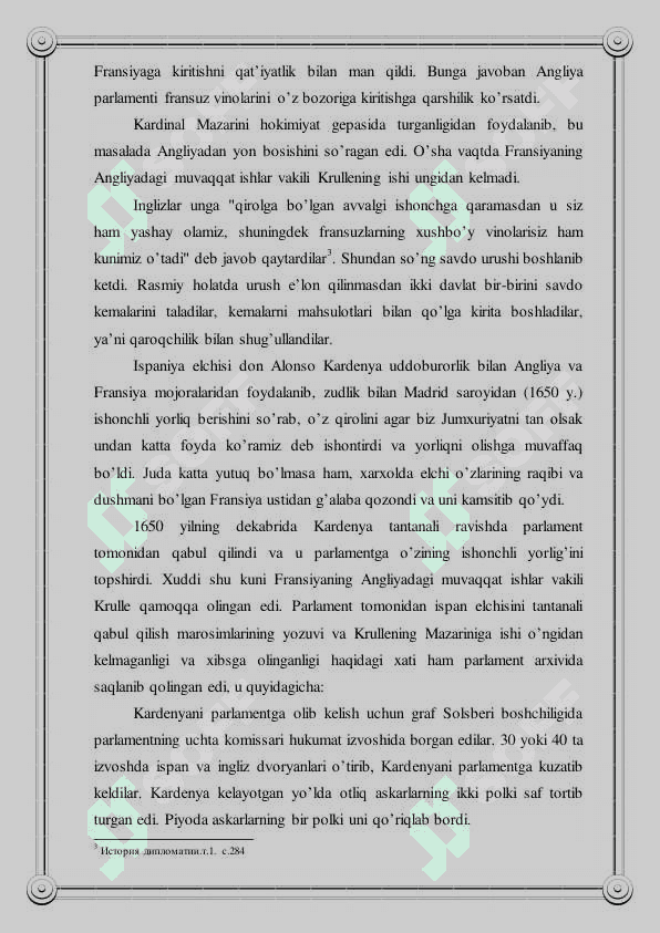 INGLIZ BURJUA INQILOBI DAVRI DIPLOMATIYASI 6