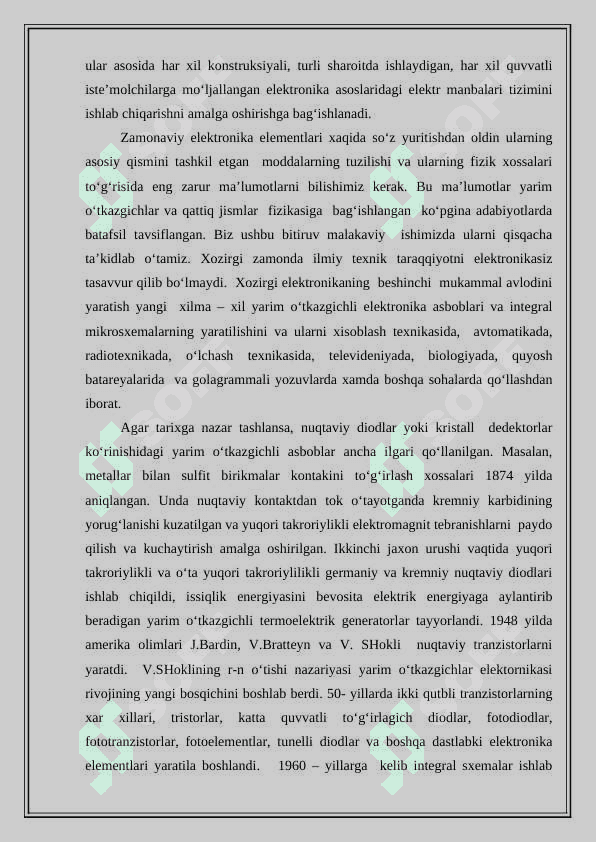 Yarim o’tkazgichlar 4