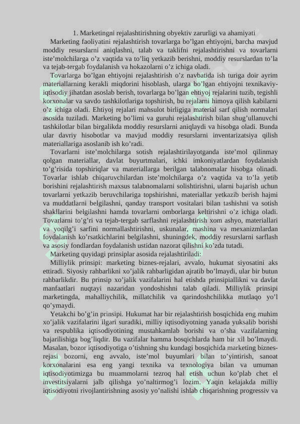 Marketing – biznes rejasi 2