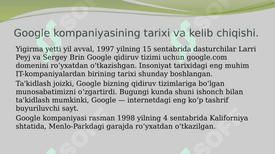 google kompaniyasi haqida 2