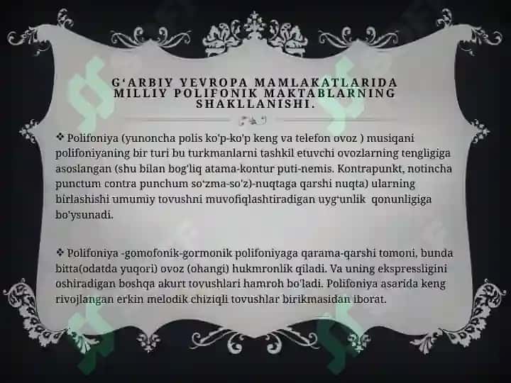 uygʻonish davri musiqa san'ati 3