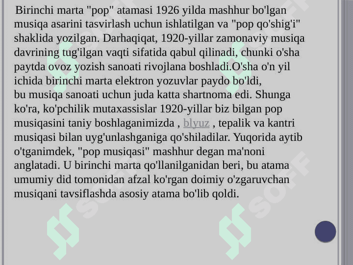 Pop musiqasining rivojlanish bosqichlari 2