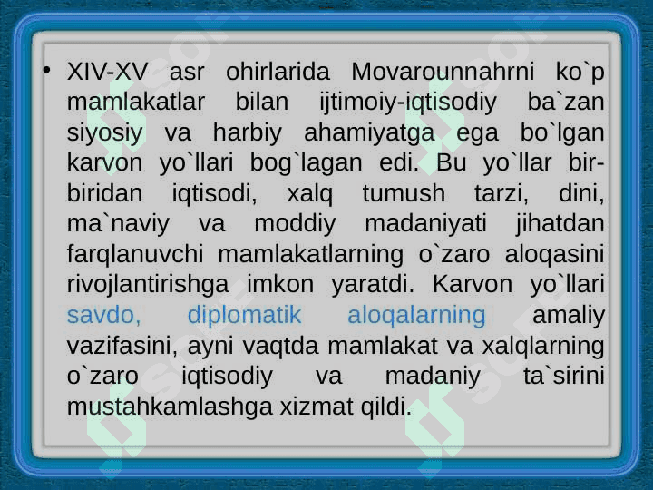 TEMUR VA TEMURIYLAR DAVRI ME’MORCHILIGI 7