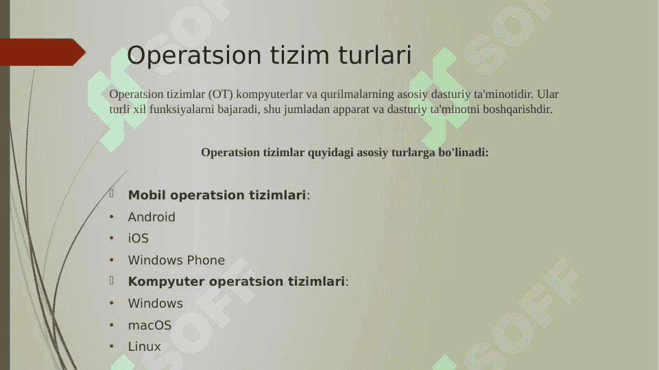 Operatsion tizimlarni solishtirish 3