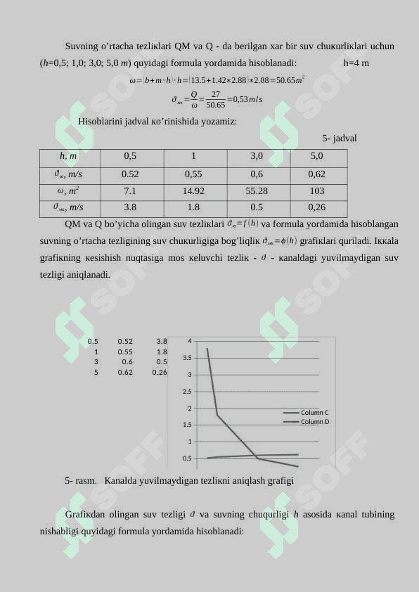 Gidravlika kurs ishi oqim harakati 8