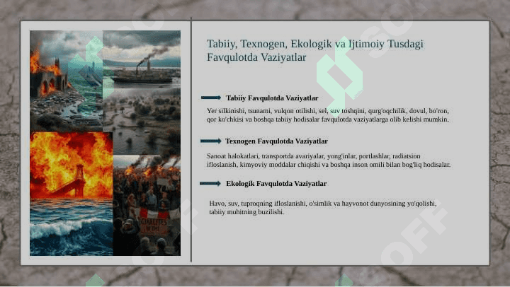 Favqulotda vaziyatlarda hayot faoliyatining xavfsizligi va fuqaro muhofazasi 2