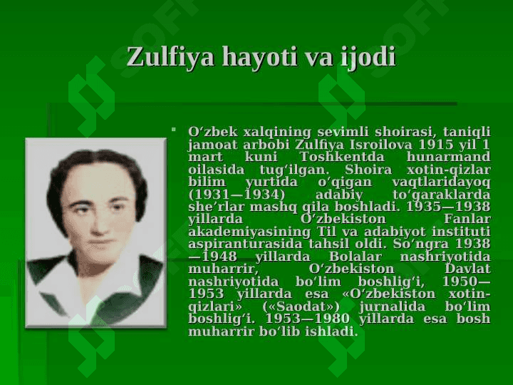Zulfiya Isroilova 6