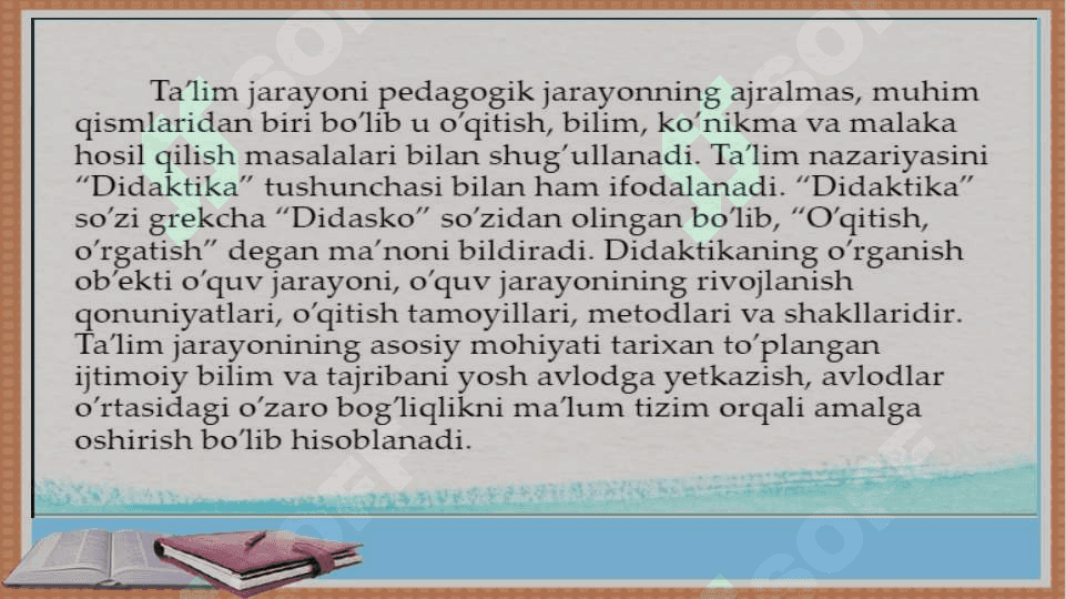 Ta`lim qonuniyatlari 2