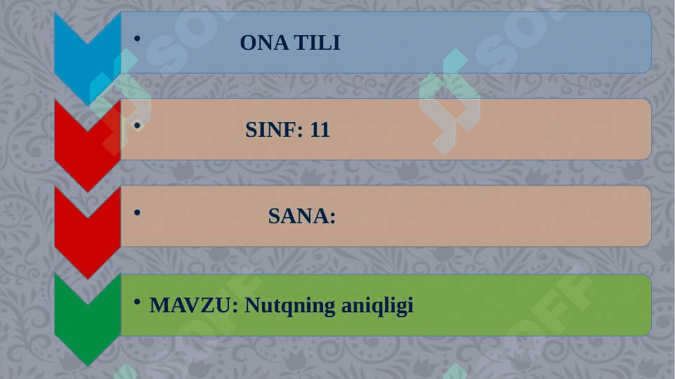 11-sinf ona tili .Nutqning aniqligi dars ishlanma 2