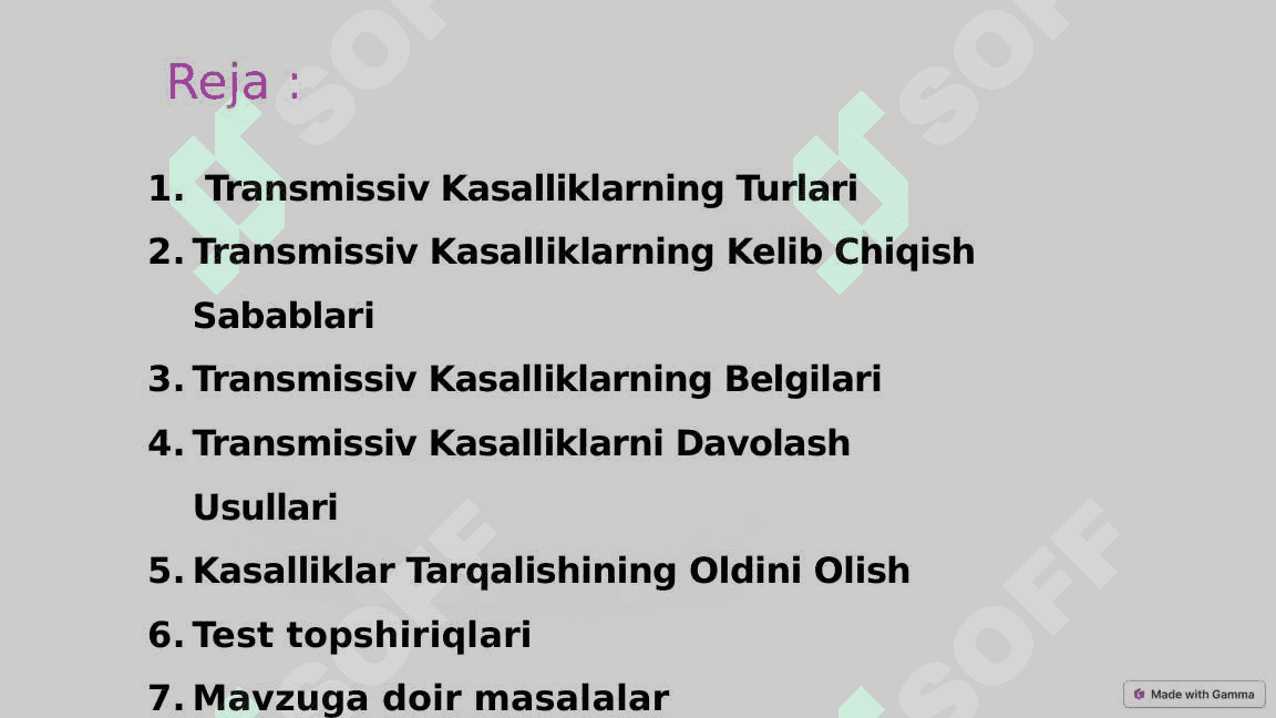 Transmissiv kasalliklar 2